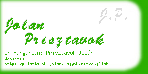jolan prisztavok business card